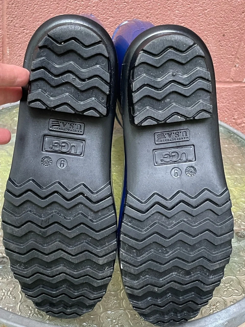 UGG Sienna Blue Tall Rain Boots Size 9